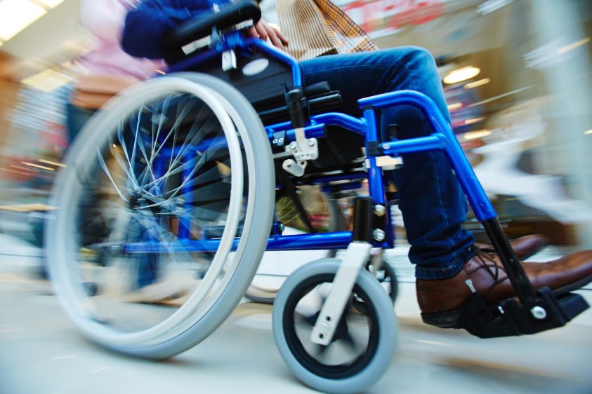 Motion in wheelchair